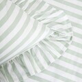 Lenjerie de pat pentru o persoana Trudy, Homla, 140x200 cm, 2 piese, bumbac, verde fistic/alb