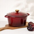 Oala Andreas, Homla, 24 cm, 4 L, fonta, visiniu