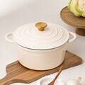 Oala Andreas, Homla, 24 cm, 4 L, fonta, crem