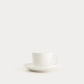 Set ceai / cafea 8 piese Beno, Homla, 150 ml, portelan, alb