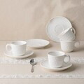Set ceai / cafea 8 piese Beno, Homla, 150 ml, portelan, alb