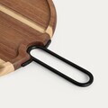 Set servire branzeturi, tocator si cutite Mooka, Homla, 40.5x30.5x2 cm, lemn/inox, maro