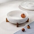 Bol Caviano, Homla, 25.5x9.5 cm, portelan/lemn, multicolor