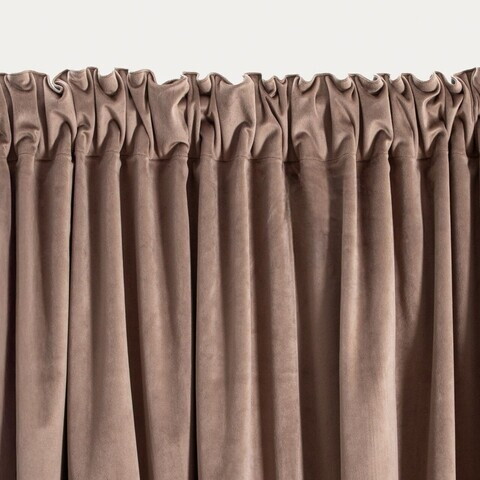 Set 2 draperii Zienna, Homla, 140x250 cm, poliester, capucino