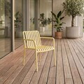 Scaun pentru gradina Valoro, Homla, 54.50x58.50x81 cm, plastic, galben