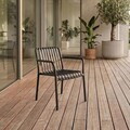 Scaun pentru gradina Valoro, Homla, 54.50x58.50x81 cm, plastic, maro inchis