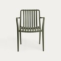 Scaun pentru gradina Valoro, Homla, 54.50x58.50x81 cm, plastic, verde inchis