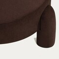 Taburet Ollera, Homla, 65x36 cm, MDF/poliester, maro inchis