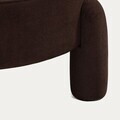 Taburet Ollera, Homla, 65x36 cm, MDF/poliester, maro inchis
