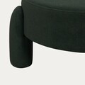 Taburet Ollera, Homla, 65x36 cm, MDF/poliester, verde inchis