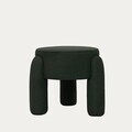 Taburet Ollera, Homla, 46.5x41 cm, MDF/poliester, verde inchis