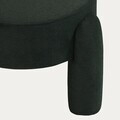 Taburet Ollera, Homla, 46.5x41 cm, MDF/poliester, verde inchis