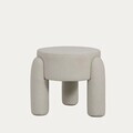 Taburet Ollera, Homla, 46.5x41 cm, MDF/poliester, ecru