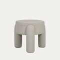 Taburet Ollera, Homla, 46.5x41 cm, MDF/poliester, ecru