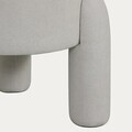 Taburet Ollera, Homla, 46.5x41 cm, MDF/poliester, ecru