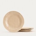 Set 4 farfurii desert Isernia, Homla, 20 cm, portelan, bej