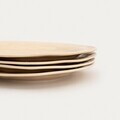 Set 4 farfurii desert Isernia, Homla, 20 cm, portelan, bej