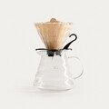 Set 7 piese pentru preparare cafea pour-over Kavera, Homla, inox/sticla/plastic, negru/transparent
