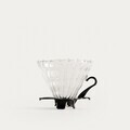 Set 7 piese pentru preparare cafea pour-over Kavera, Homla, inox/sticla/plastic, negru/transparent