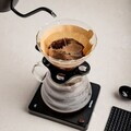Set 7 piese pentru preparare cafea pour-over Kavera, Homla, inox/sticla/plastic, negru/transparent