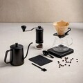 Set 7 piese pentru preparare cafea pour-over Kavera, Homla, inox/sticla/plastic, negru/transparent