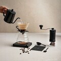 Set 7 piese pentru preparare cafea pour-over Kavera, Homla, inox/sticla/plastic, negru/transparent