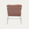 Set 2 fotolii si masuta pentru gradina / terasa Tivoli, Homla, 65.5x85x95 / 43x42 cm, metal/olefina, bej/caramiziu