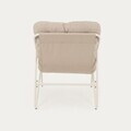 Set 2 fotolii si masuta pentru gradina / terasa Tivoli, Homla, 65.5x85x95 / 43x42 cm, metal/olefina, bej