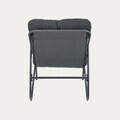 Set 2 fotolii si masuta pentru gradina / terasa Tivoli, Homla, 65.5x85x95 / 43x42 cm, metal/olefina, gri