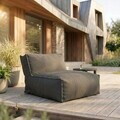 Fotoliu pentru exterior Bagsy, Homla, 95x95x80 cm, olefina/poliester, gri inchis