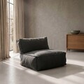Fotoliu pentru exterior Bagsy, Homla, 95x95x80 cm, olefina/poliester, gri inchis