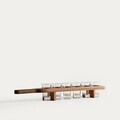 Set 6 pahare si suport Lustre, Homla, 45 ml, lemn/sticla, natur/transparent