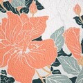Tablou decorativ floare Saaro, Homla, 40x50x2 cm, lemn/hartie, natur