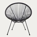Set 2 scaune pentru terasa/gradina Acapulco Fiesta, Homla, 70x73x80 cm, metal/plastic, negru
