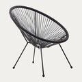 Set 2 scaune pentru terasa/gradina Acapulco Fiesta, Homla, 70x73x80 cm, metal/plastic, negru