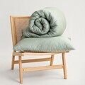 Lenjerie de pat King Size, Avelia, Homla, 200x220 cm, 3 piese, bumbac/poliester/vascoza, verde fistic