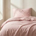 Lenjerie de pat King Size, Avelia, Homla, 200x220 cm, 3 piese, bumbac/poliester/vascoza, roz