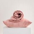 Lenjerie de pat King Size, Avelia, Homla, 200x220 cm, 3 piese, bumbac/poliester/vascoza, roz