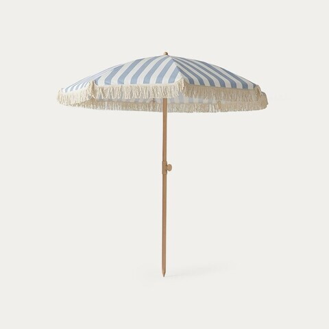 Umbrela pentru gradina/terasa Sunny, Homla, 180x160 cm, fier/poliester, albastru/alb