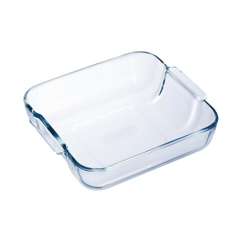 Vas patrat sticla termorezistenta, 25x21cm/2L, 