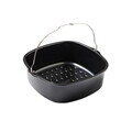 Recipient patrat pentru friteuza cu aer cald, otel, 21 x 20 cm - Pyrex