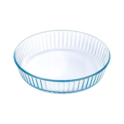 Tava tarta flan, din sticla termorezistenta, 26cm, 