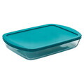 Caserola dreptunghiulara, cu capac, sticla termorezistenta, 40x27cm/4,9L, 