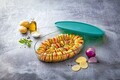 Caserola ovala, cu capac, sticla termorezistenta, 35x24cm/3,1L, 