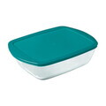 Caserola dreptunghiulara, cu capac, sticla termorezistenta, 28x20cm/2,5L, 