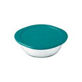 Caserola rotunda, cu capac, sticla termorezistenta, 23cm/2,3L, 