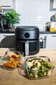 Vas pentru airfryer, cu maner detasabil, sticla termorezistenta, 20x18cm/2L - Pyrex