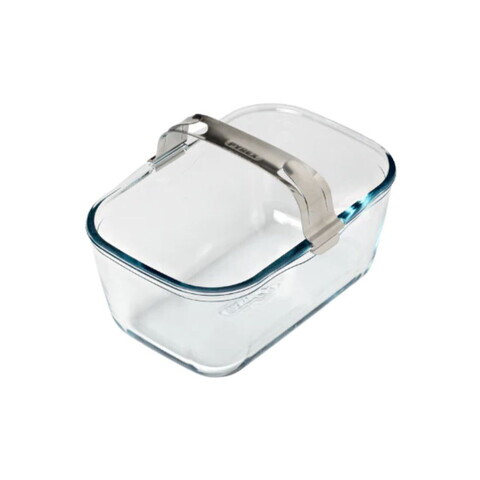 Vas pentru airfryer, cu maner detasabil, sticla termorezistenta, 20x14cm/1,5L - Pyrex