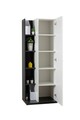 Corp biblioteca, Hanah Home, Relax, 61x160x41 cm, PAL, Alb / Antracit / Galben / Maro