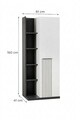 Corp biblioteca, Hanah Home, Relax, 61x160x41 cm, PAL, Alb / Antracit / Galben / Maro